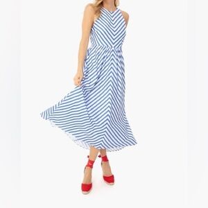 Tuckernuck Blue White Striped Portofino Midi Dress size 6